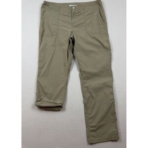 ExOfficio Women's Bugs Away Insect Shield Hiking Pants 14 Snap Roll-up Khaki